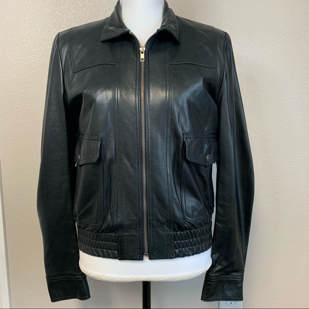 Vintage Michael Kors sheepskin bomber jacket